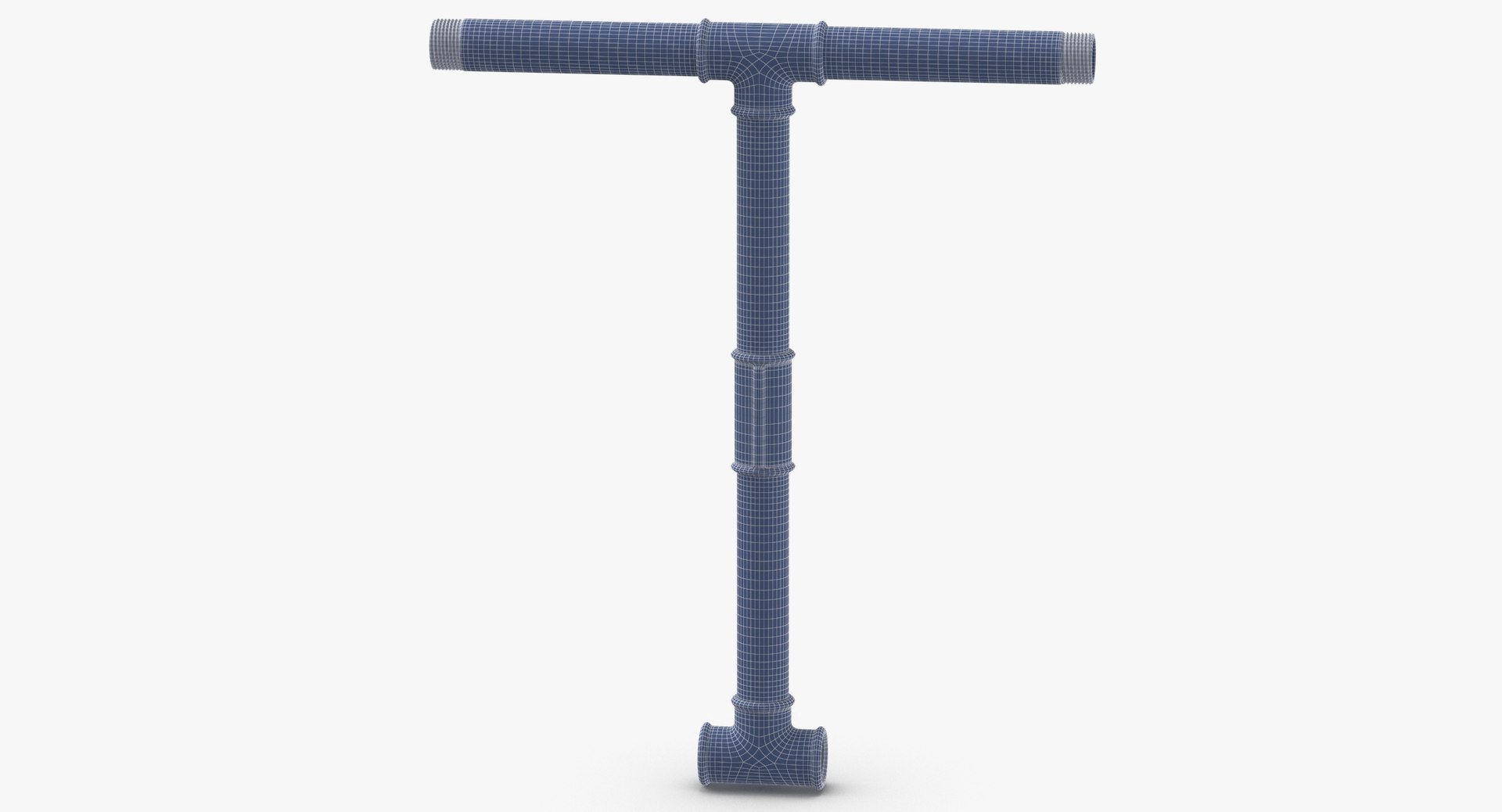 3D Model Galvanized Steel Pipe Letter - TurboSquid 1440946