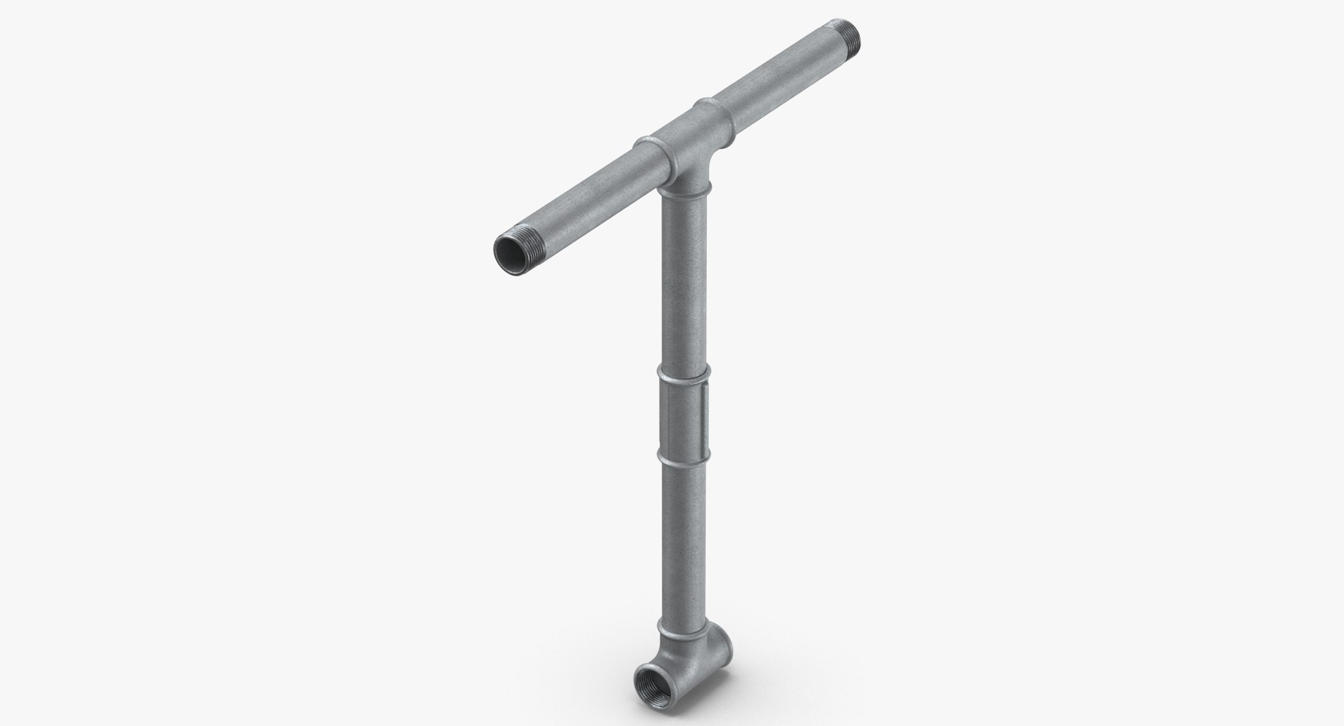 3D Model Galvanized Steel Pipe Letter - TurboSquid 1440946