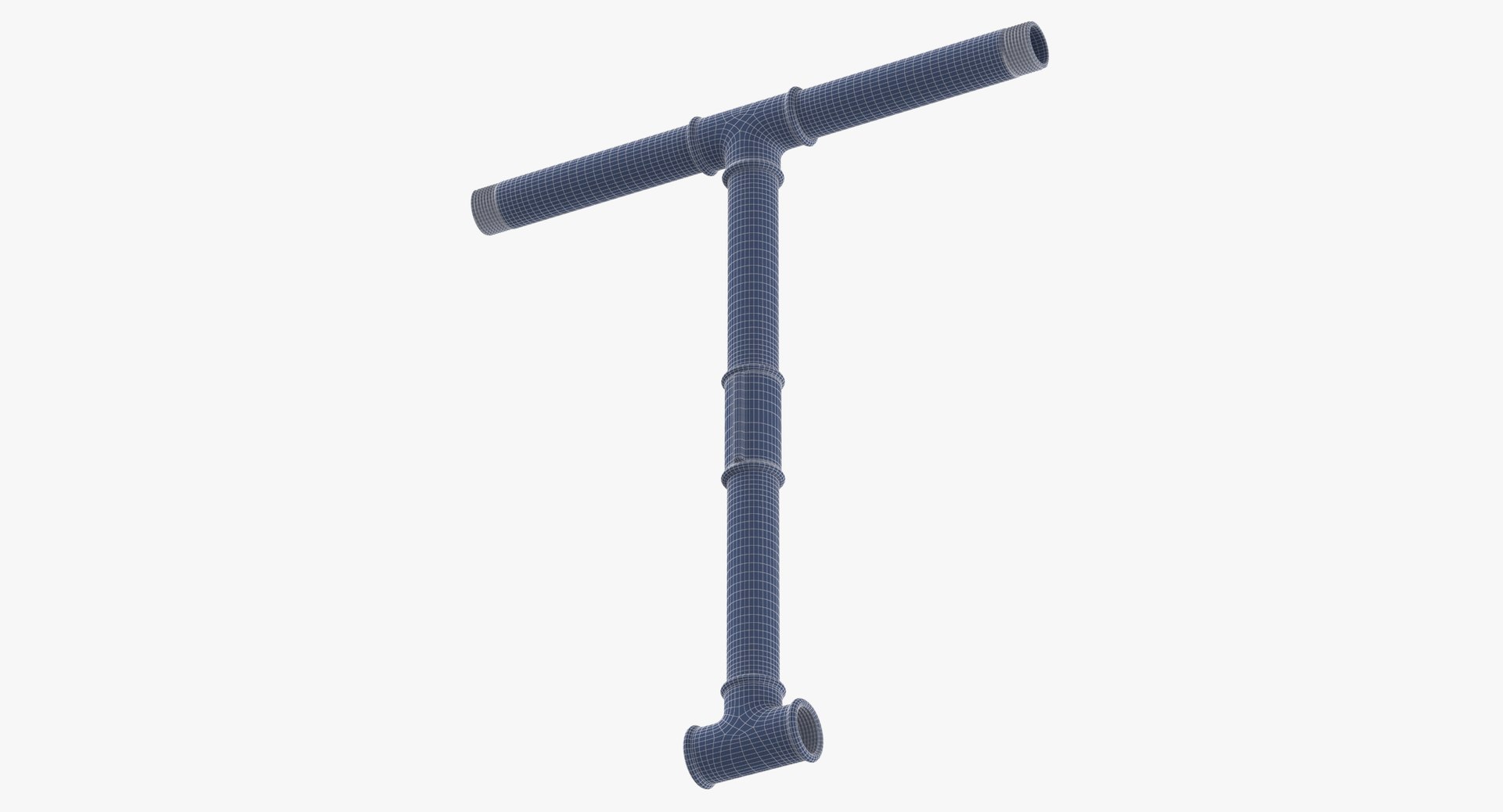 3D Model Galvanized Steel Pipe Letter - TurboSquid 1440946
