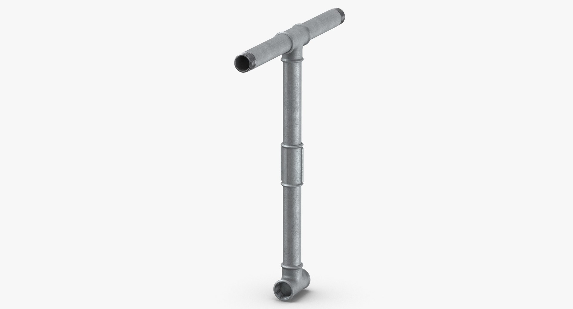 3D Model Galvanized Steel Pipe Letter - TurboSquid 1440946