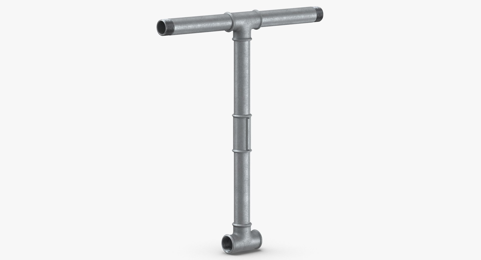 3D Model Galvanized Steel Pipe Letter - TurboSquid 1440946