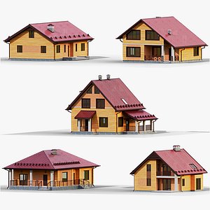 3D gameready house 3 model