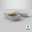 Mockup Tin Can Set 3D Model 03