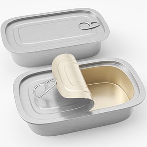 Mockup Tin Can Set 3D Model 03