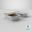 Mockup Tin Can Set 3D Model 03