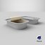 Mockup Tin Can Set 3D Model 03