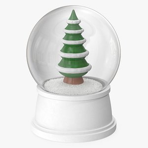 3D snow globe christmas tree model