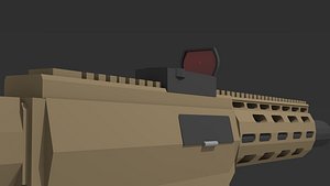 3D low-poly honey badger model