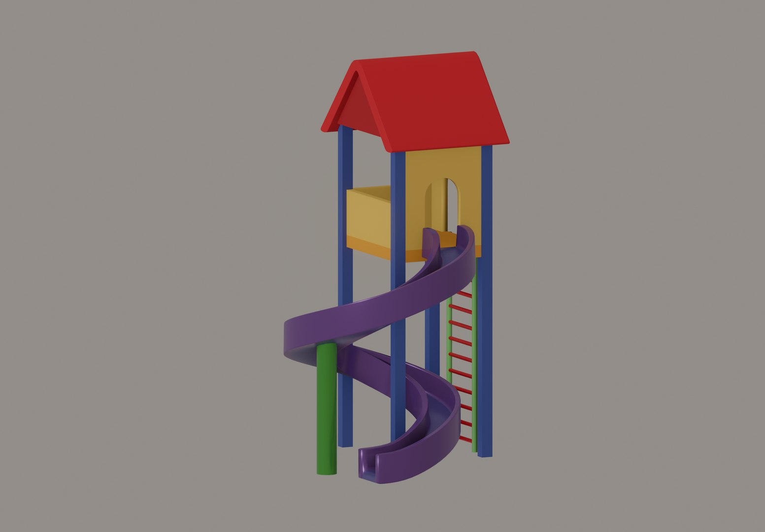 3D Playground Slide House Model - TurboSquid 2058187