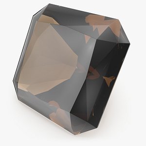 3D Radiant Cut Smokey Topaz