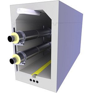 Utility Steam Pipes Tunnel 33 3D model