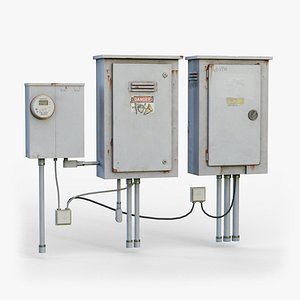 Electrical Box 02 GameReady LODs 3D model