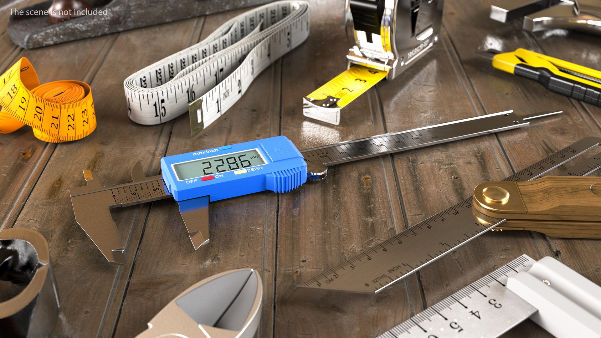 LCD Digital Vernier Caliper Generic 3D model preview