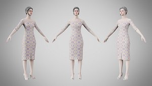 Dress 14 Gradient Wave Pattern