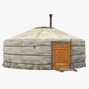 traditional mongolian yurt mongolia 3D model
