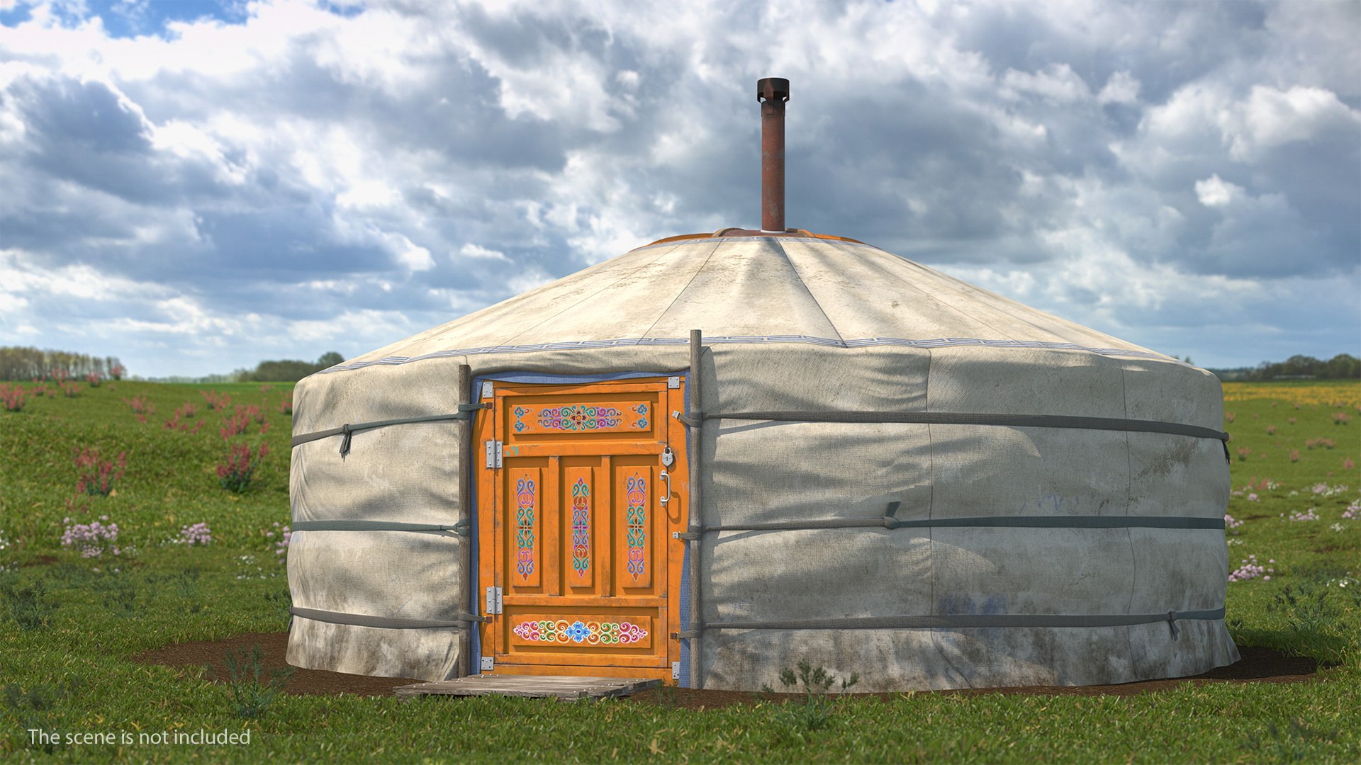 Traditional Mongolian Yurt 3D model preview
