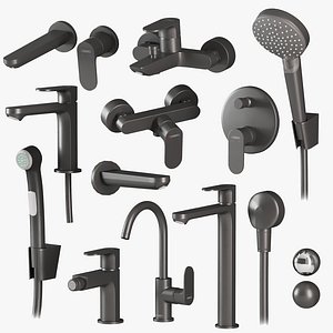 Hansgrohe Rebris S Faucets and showers set 3D