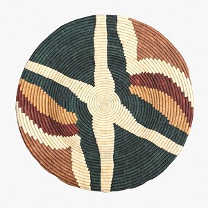 3D model Woven Wall Art Plate Multicolor v3