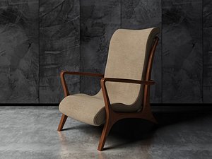 3d vladimir kagan chair model