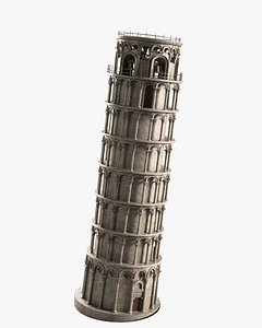 realistic tower pisa 3d max