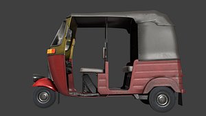 3D Tuk Tuk low poly