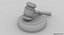 gavel wood 3d model