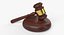 gavel wood 3d model