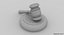 gavel wood 3d model