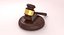 gavel wood 3d model