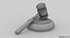 gavel wood 3d model