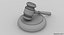 gavel wood 3d model