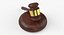 gavel wood 3d model