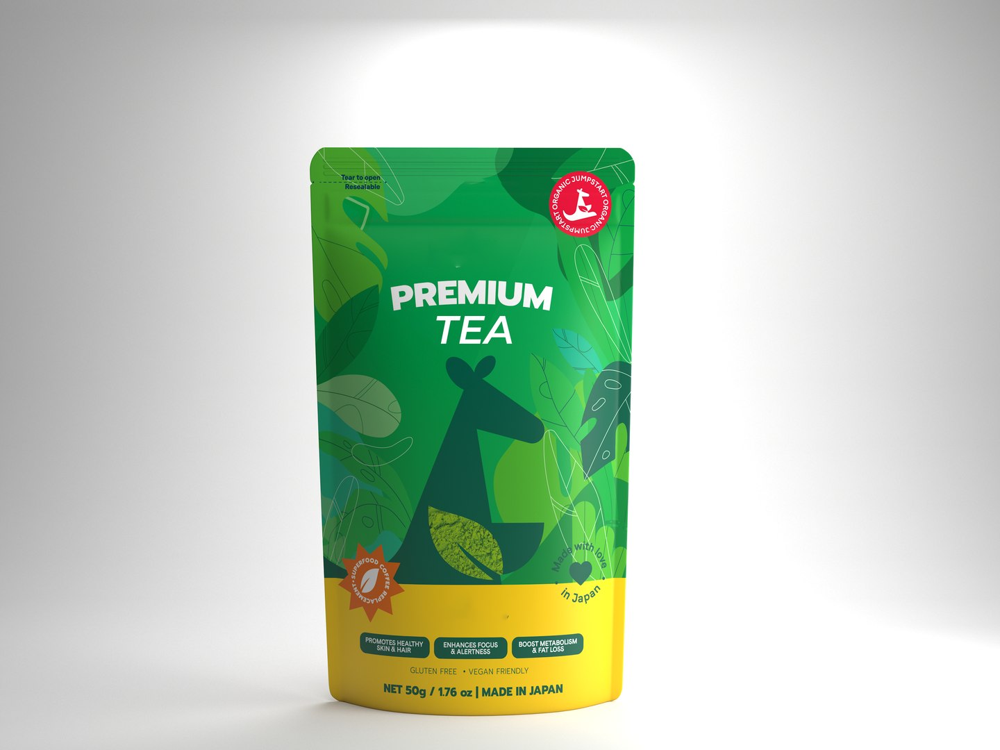Premiem Mylar Tea Bag Pouch 3D Model FBX 3D TurboSquid 2149160