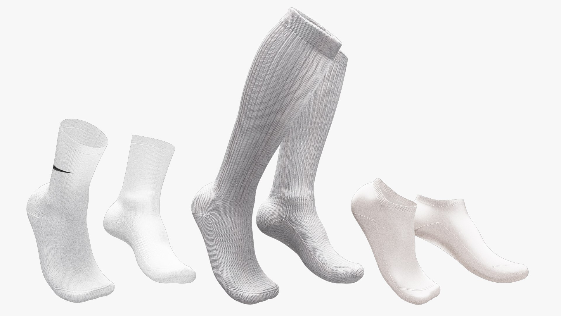 3D Model Variety Of Socks Collection High Production Quality ...
