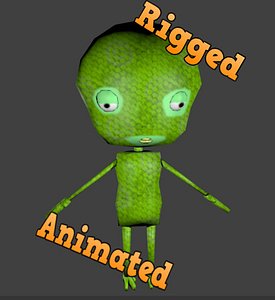 rigged games animation 3d model
