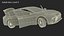 Mid Size Sedan White Rigged