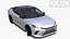 Mid Size Sedan White Rigged