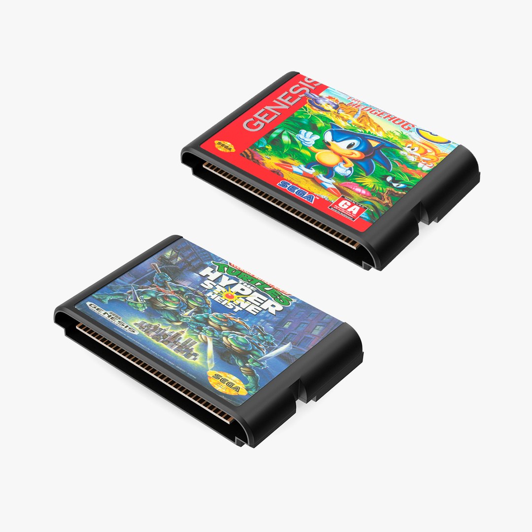 Game Cartridges Collection 3D model preview