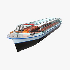 3D Canal Amsterdam Glass Top Pleasure Boat