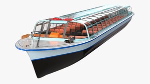 3D Canal Amsterdam Glass Top Pleasure Boat
