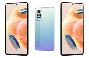 Xiaomi Redmi Note 12 Pro 4G Silver Low Poly 3D