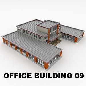 3d model of office building 09
