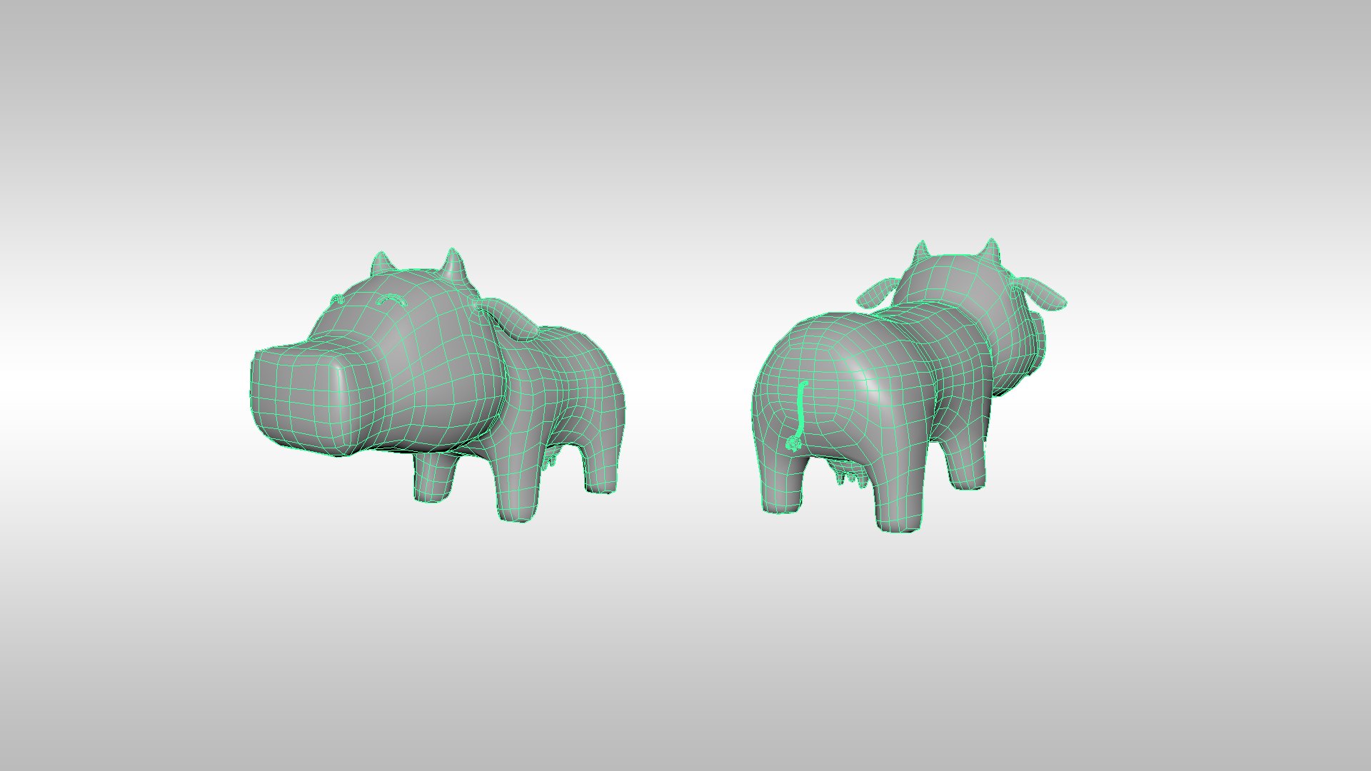 3D Cartoon Cute Cow - - TurboSquid 1630703