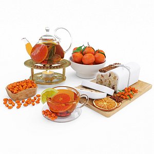 Fruit tea and tangerines