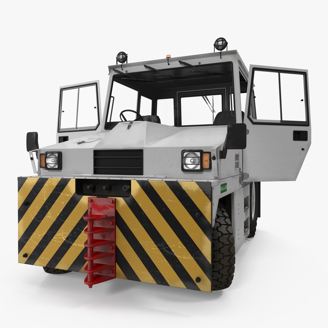 Airport Tug Hallam HE50 Rigged 3D model preview