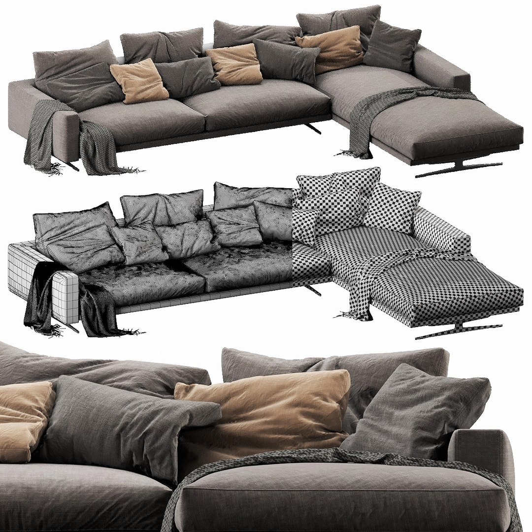 Flexform Campiello Chaise Lounge 3D Model - TurboSquid 1484849