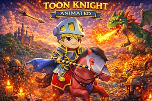 3D toon knight animation model