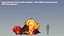 Huge Explosion along a plane like a wall v03 - Animation at 50fps - in 600 frames
