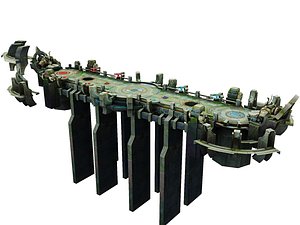Game-Ready Stylized Ruins Bridge Arena