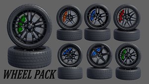 3D Bridgestone Potenza Wheel Pack